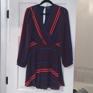 Striped Midi Long Sleeve Dress
